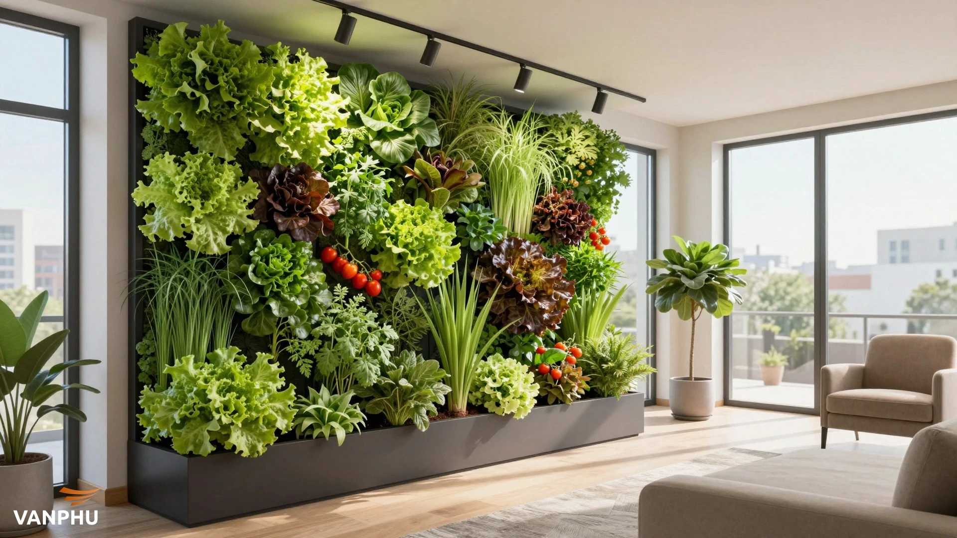 Làm thế nào vườn thẳng đứng có thể biến căn hộ thành nguồn cung cấp rau sạch cho bữa ăn ngon?